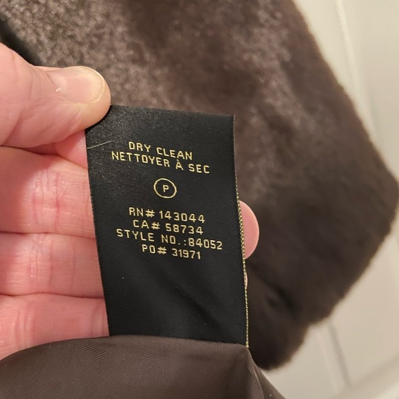 HOUSE OF HARLOW 1960 Faux Fur Chocolate Brown Long Coat Jacket size large - Picture 13 of 13